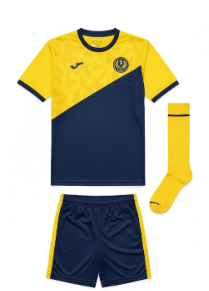 Equipación amarilla y azul