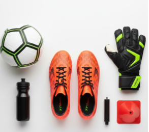 Botas, guantes, balón y accesorios